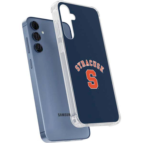 Syracuse University S Blue Galaxy A35 5G Clear Case